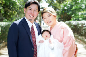 お宮参りの記念写真